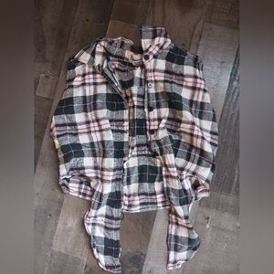 Flannel crop top